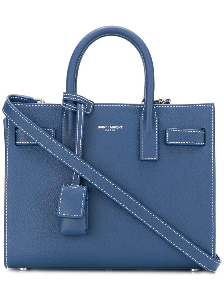 Saint Laurent Baby Sac De Jour Tote - Blue