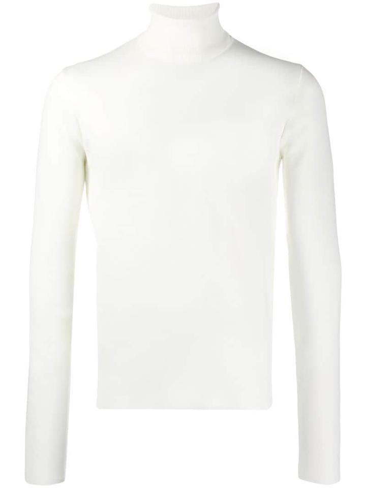 Jil Sander Knitted Turtle Neck Jumper - White