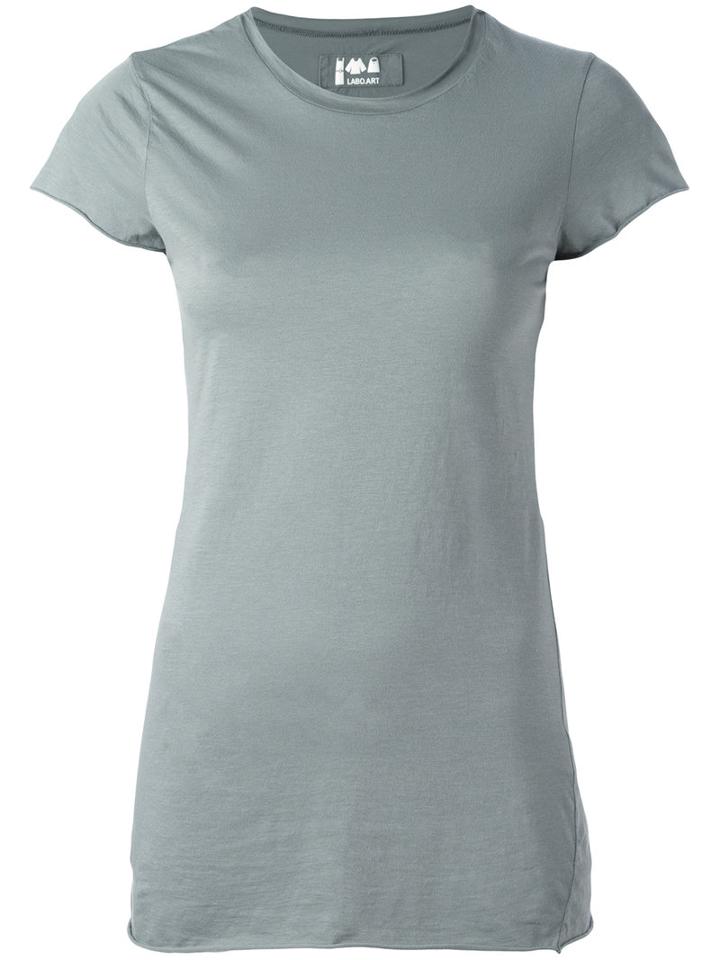 Labo Art Cap Sleeve T-shirt, Women's, Size: 1, Grey, Cotton/spandex/elastane