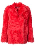 Sies Marjan Pippa Shearling Peacoat - Red