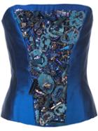 Rubin Singer Sequined Corset Top - Blue