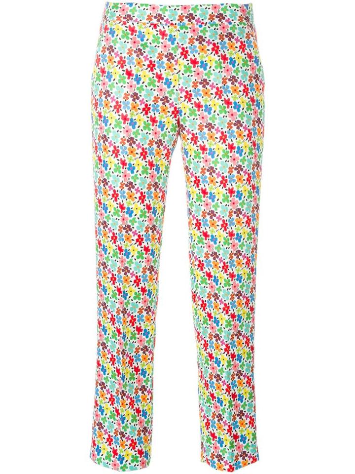 Au Jour Le Jour Floral Print Cropped Trousers