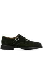 Doucal's Buckle-front Monk Shoes - Green
