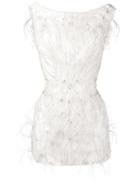 Loulou Embroidered Cocktail Mini Dress - White