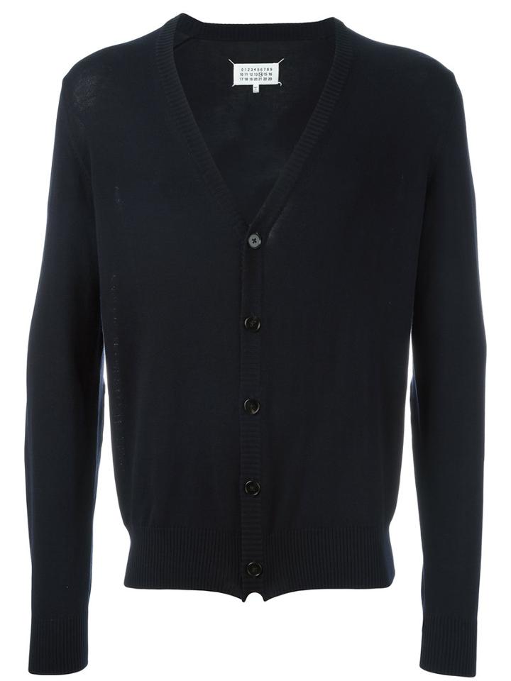 Maison Margiela V-neck Cardigan, Men's, Size: Medium, Blue, Cotton