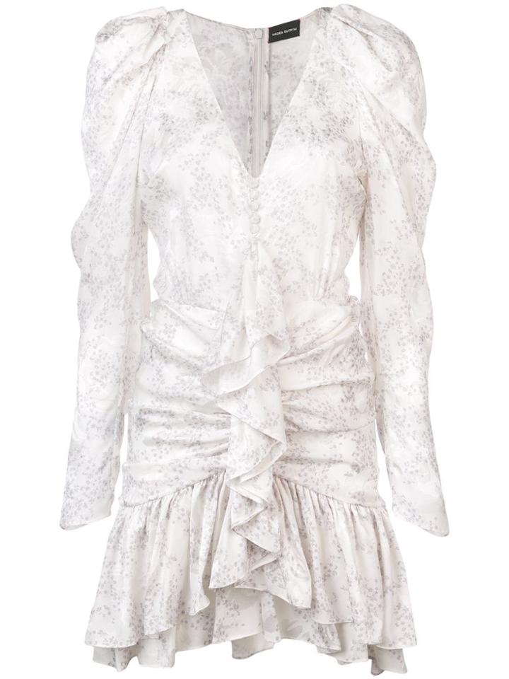 Magda Butrym Long-sleeve Flared Dress - White