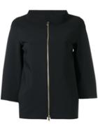 Herno Three-quarters Sleeve Zipped Jacket, Women's, Size: 42, Black, Polyamide/spandex/elastane