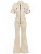 Isolda Margaret Flared Jumpsuit - Nude & Neutrals