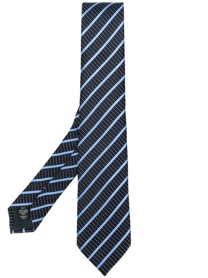 Ermenegildo Zegna Striped Tie - Black