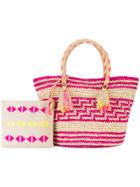 Yosuzi Simea Woven Tote With Pouch - Nude & Neutrals