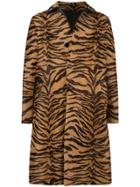 Versace Tiger Striped Coat - Brown