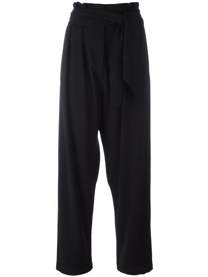 Loewe High-waisted Trousers, Women's, Size: 34, Black, Cotton/viscose/virgin Wool