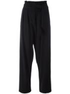 Loewe High-waisted Trousers, Women's, Size: 34, Black, Cotton/viscose/virgin Wool