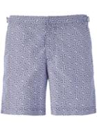 Orlebar Brown Jacquard Swim Shorts, Men's, Size: 31, Blue, Polyester