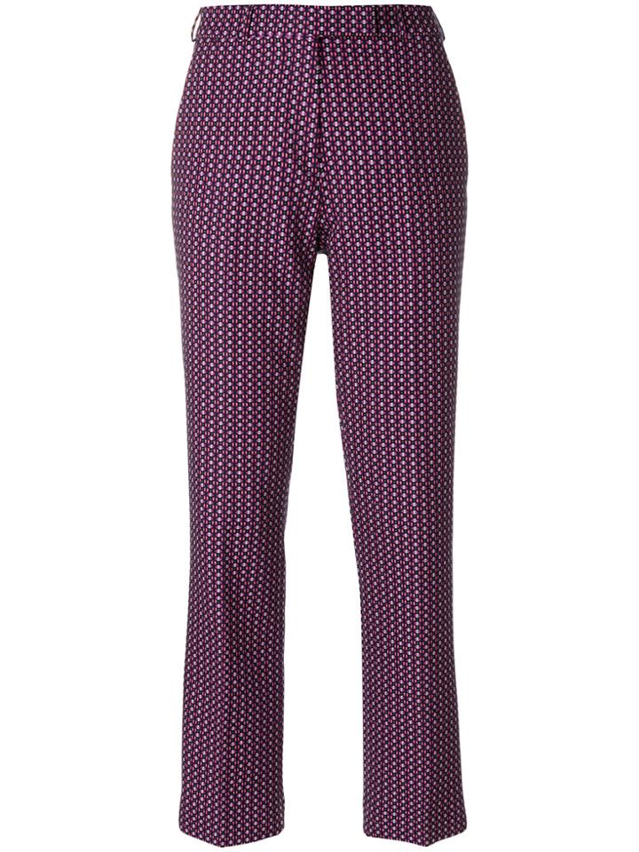 Etro Geometric Pattern Trousers - Pink & Purple