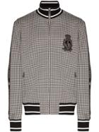 Dolce & Gabbana Houndstooth Check Zipped Jacket - Grey