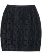 Versace Vintage Cutout Punk Skirt - Blue
