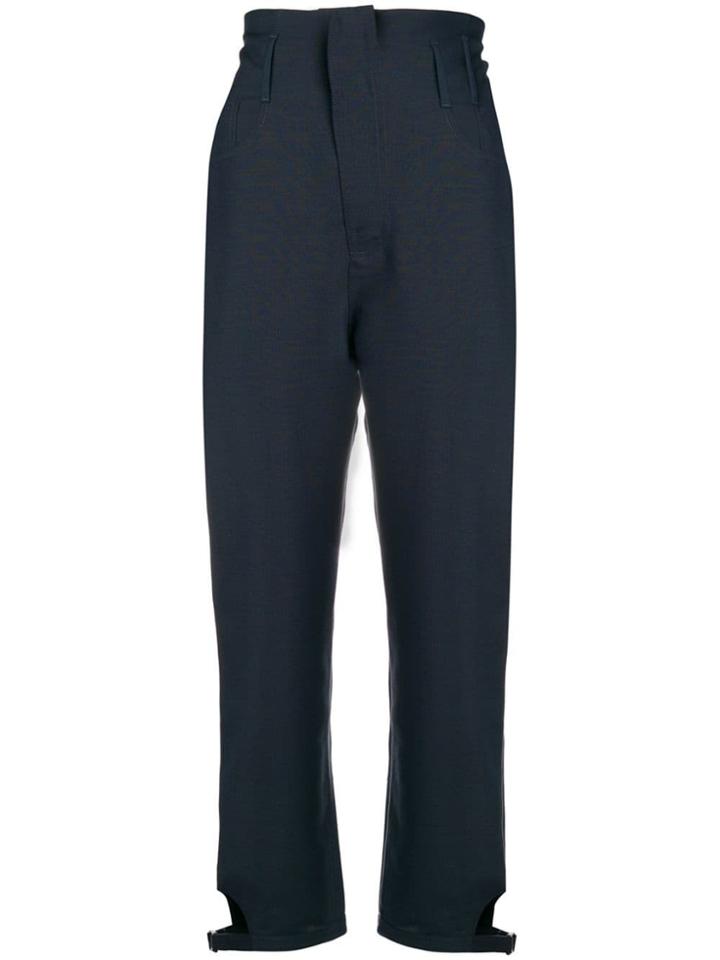 Fendi Tapered High-waist Trousers - Blue