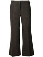 Kiltie Super Flare Cropped Trousers - Brown