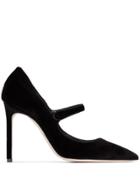 Magda Butrym Mary Jane 105mm Velvet Pumps - Black