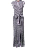 Missoni Striped Glitter Long Dress - Purple