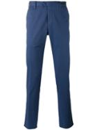 Pt01 - Tapered Trousers - Men - Cotton/linen/flax/spandex/elastane - 50, Blue, Cotton/linen/flax/spandex/elastane