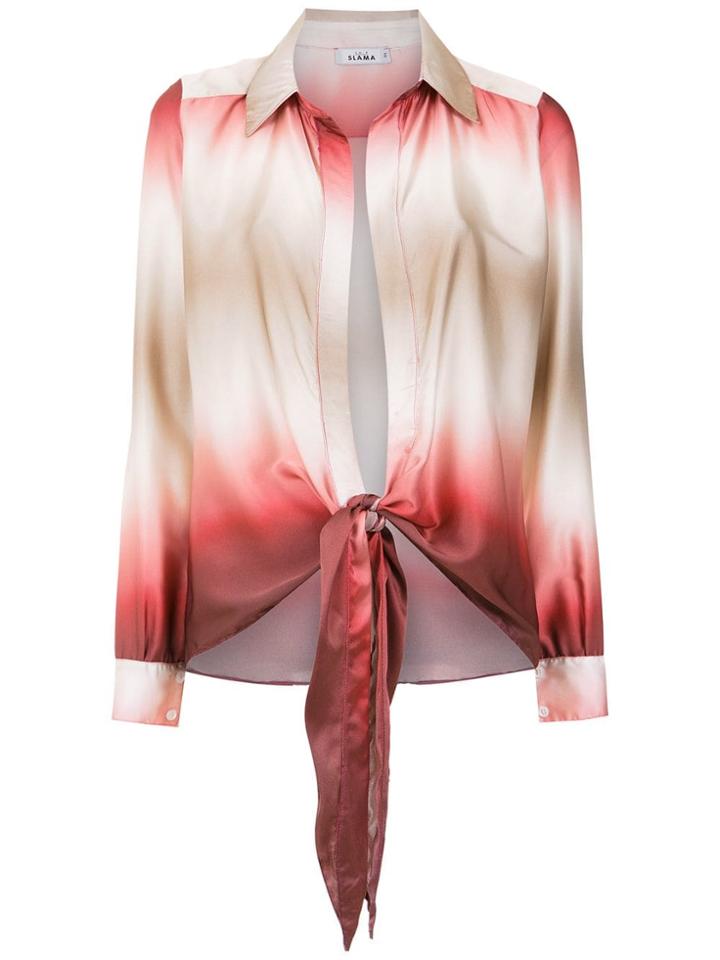 Amir Slama Gradient Silk Shirt - Black