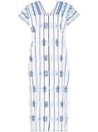 Pippa Holt Embroidered Kaftan Midi-dress - Blue