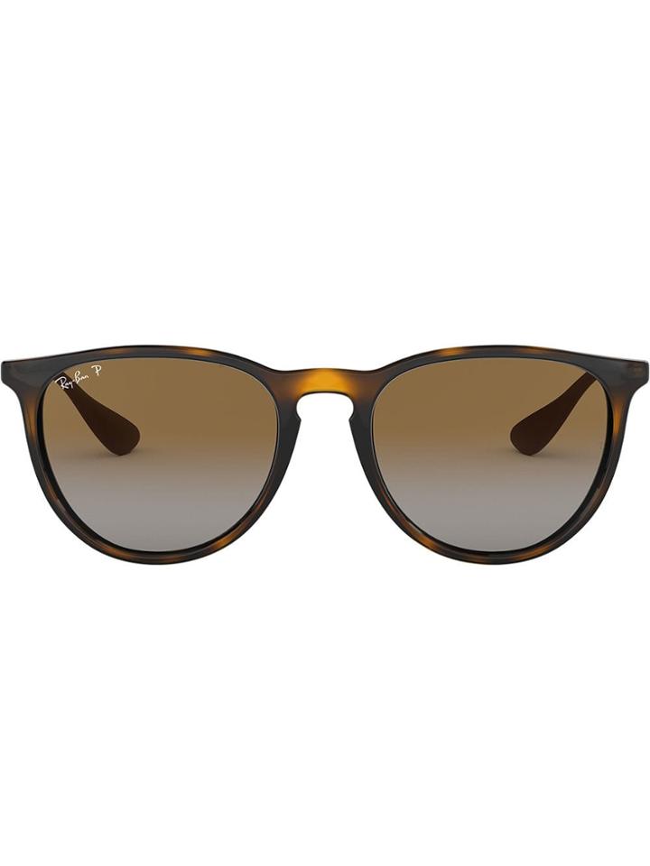 Ray-ban Erika Round-frame Sunglasses - Brown