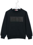 Msgm Kids Raised Logo Sweatshirt, Boy's, Size: 6 Yrs, Blue