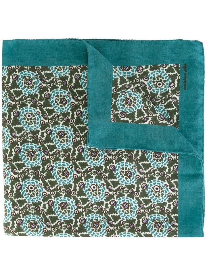 Massimo Alba Abstract Pattern Foulard, Men's, Blue, Cashmere