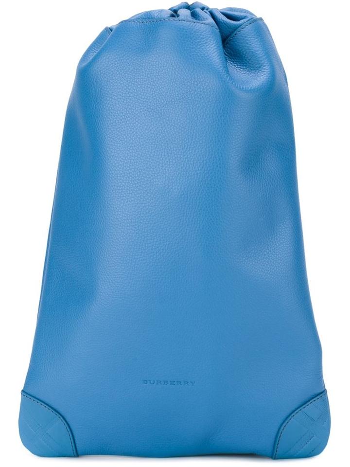 Burberry Slouchy Backpack, Blue, Calf Leather