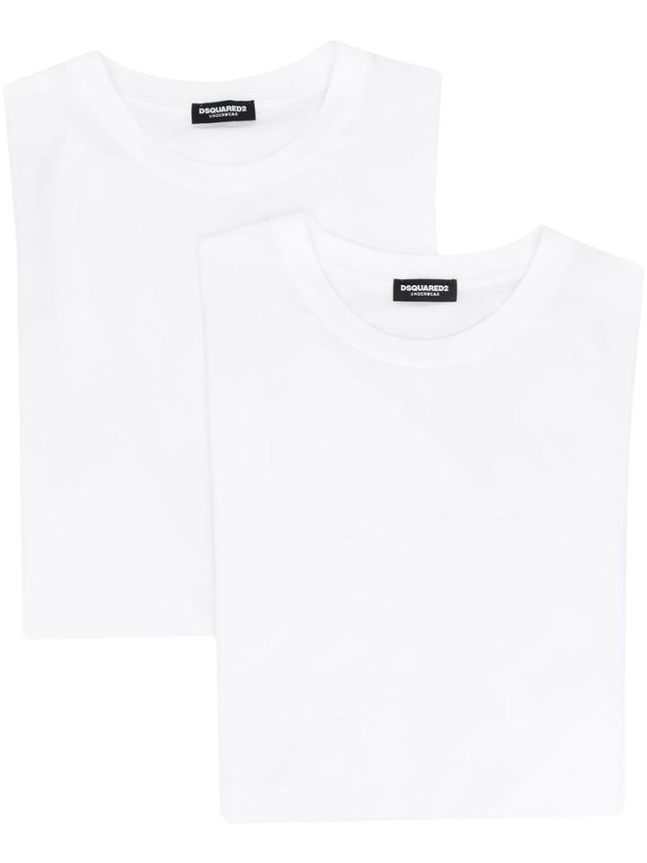 Dsquared2 2 Pack Logo Print T-shirts - White