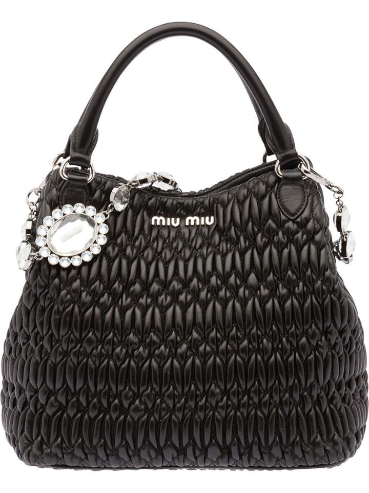 Miu Miu Iconic Crystal Bag - Black