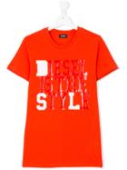 Diesel Kids Printed T-shirt - Yellow & Orange