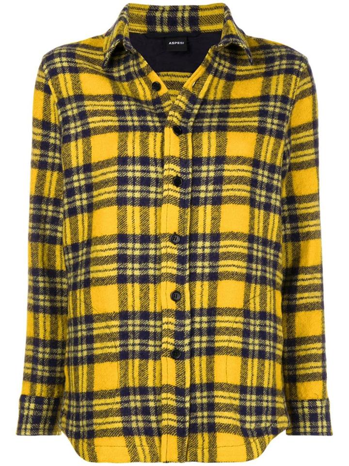 Aspesi Checked Shirt - Yellow & Orange