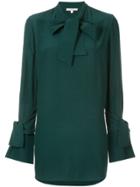 Layeur Pussy Bow Blouse - Green