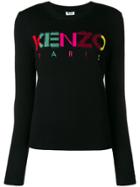 Kenzo Multicoloured Letters Jumper - Black