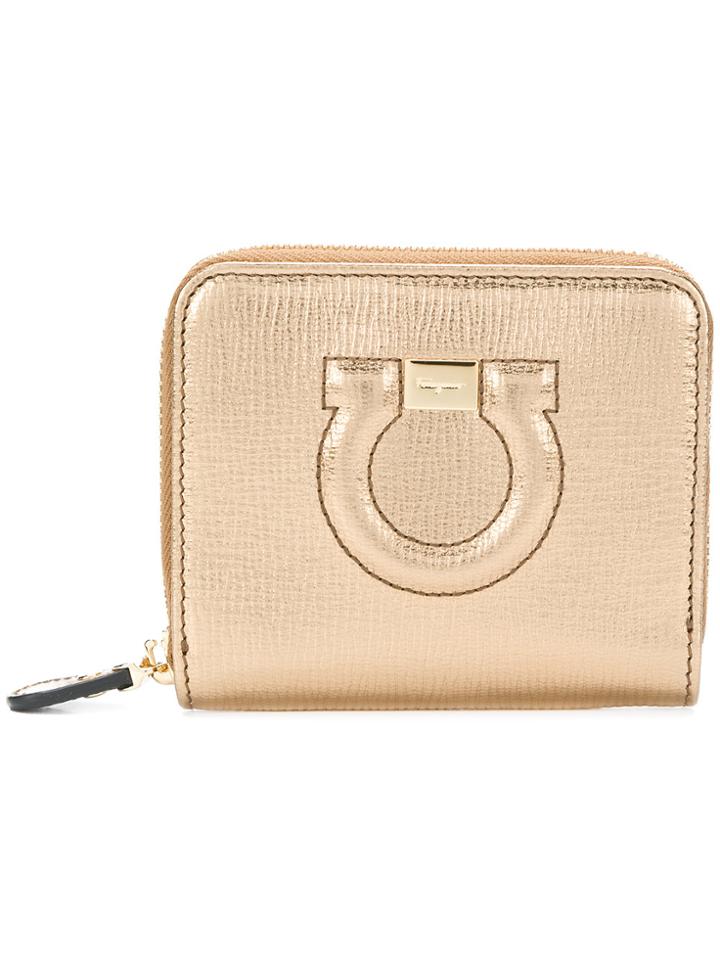 Salvatore Ferragamo Gancio City Small Wallet - Metallic