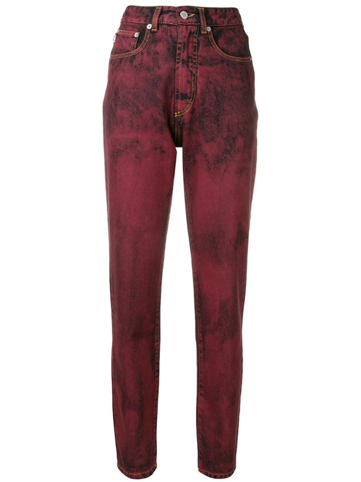 Fiorucci Acid Wash Jeans - Red