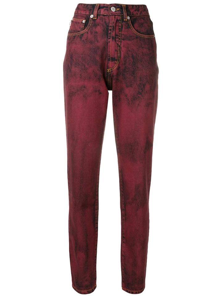 Fiorucci Acid Wash Jeans - Red