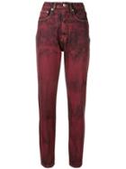 Fiorucci Acid Wash Jeans - Red