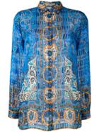 Etro - Patterned Blouse - Women - Silk - 40, Blue, Silk