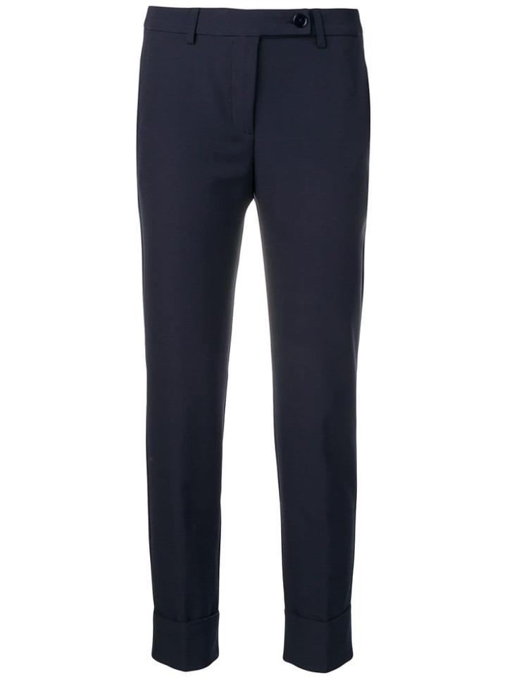 Blugirl Slim Cropped Trousers - Blue
