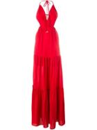 Dsquared2 Halterneck Gown, Women's, Size: 42, Red, Silk