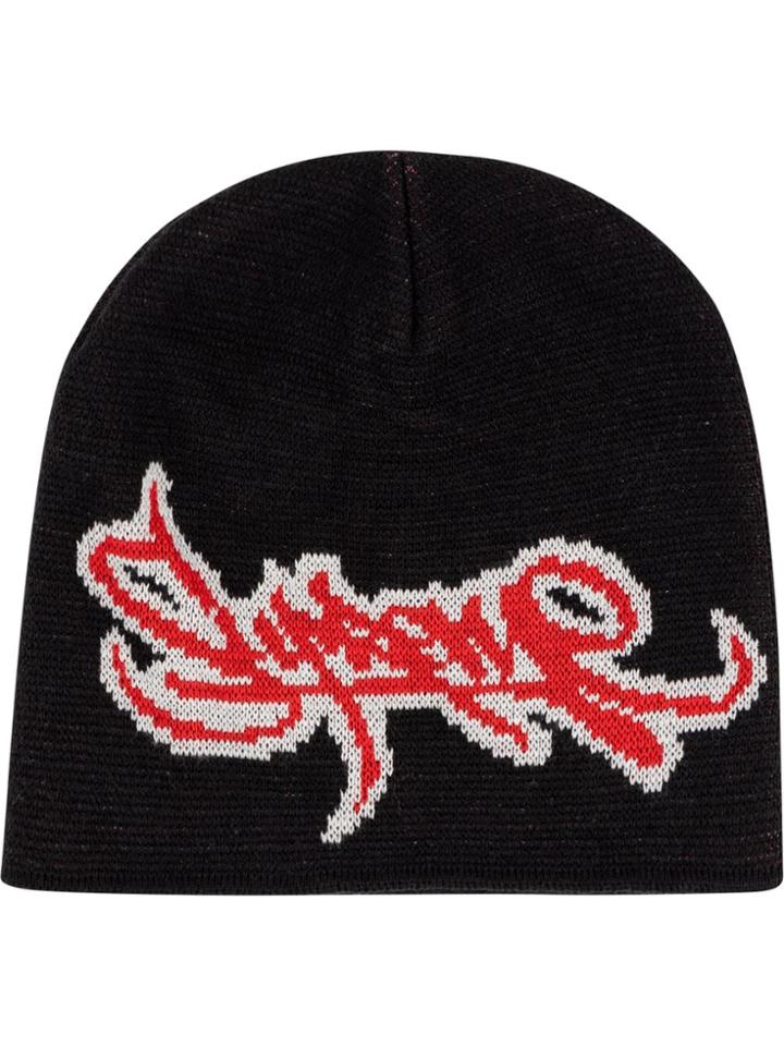 Supreme Tag Logo Beanie - Black