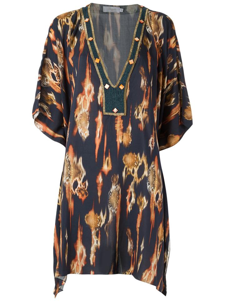 Brigitte - Kaftan Cobra Navy - Women - Viscose - M, Blue, Viscose