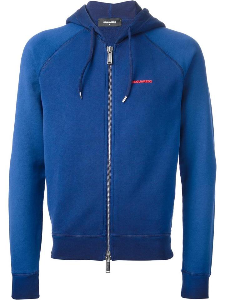Dsquared2 Logo Hoodie, Men's, Size: Medium, Blue, Cotton