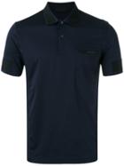 Prada - Panelled Polo Shirt - Men - Cotton - M, Blue, Cotton