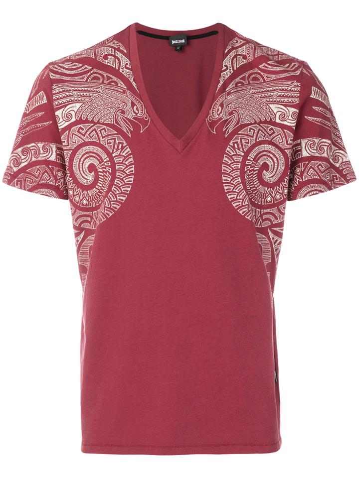 Just Cavalli V-neck T-shirt - Pink & Purple